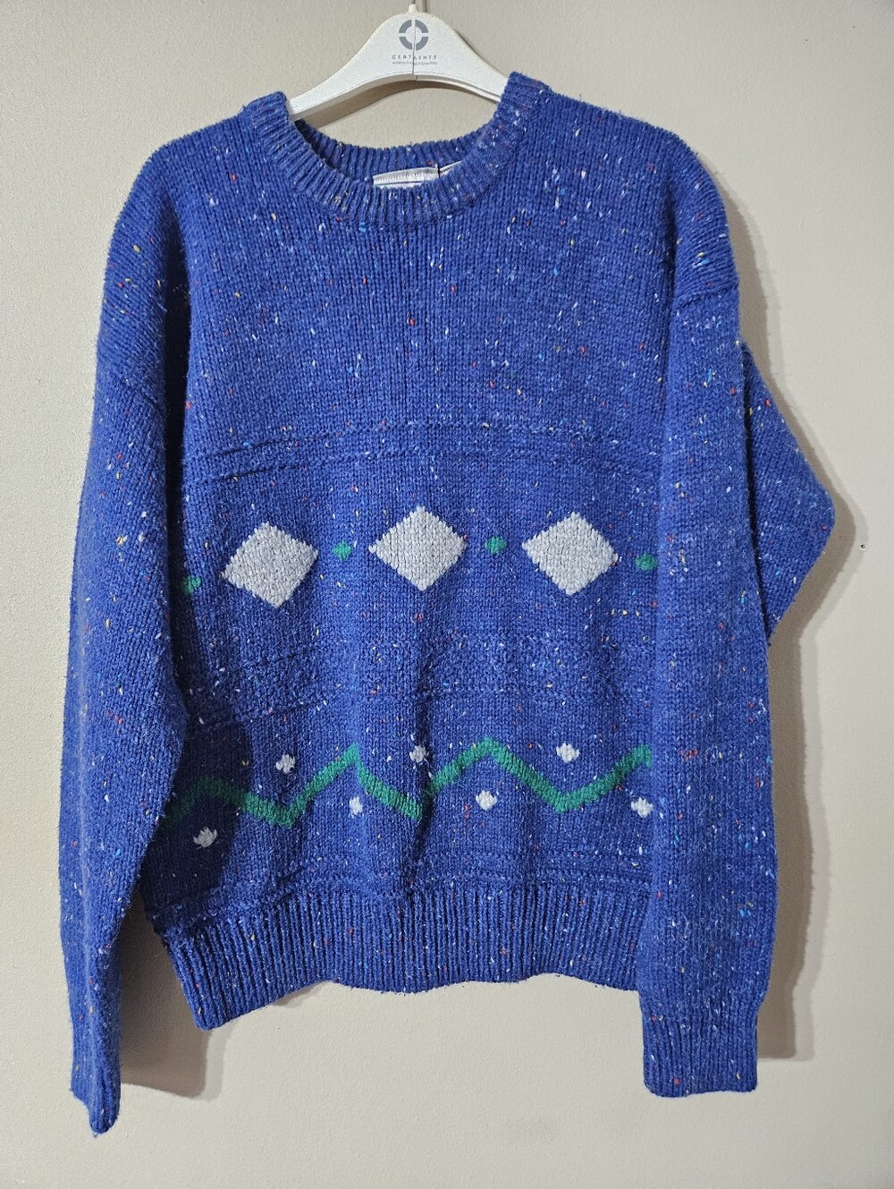 VTG 80s Sundays Grandpa Sweater Large